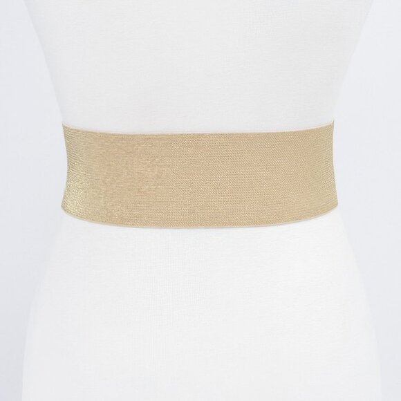 Metallic Faux Leather Metallic Elastic Belt - Picture 3 of 4